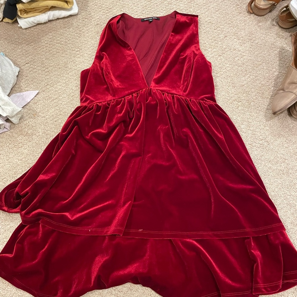 Gianni Bini Red Velvet Dress